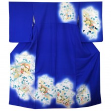 Японское шелковое кимоно с росписью