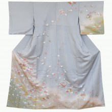 Japanese Silk Kimono Houmongi - KM585
